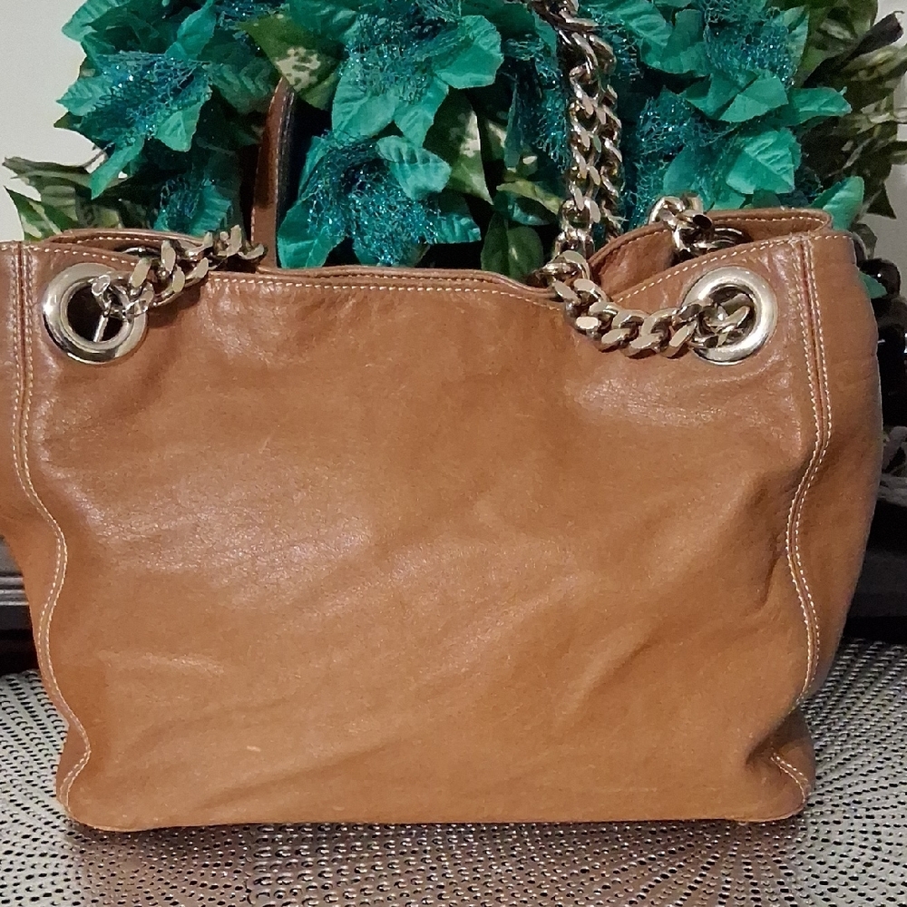 Valentino Brown Leather Shoulder Bag - Picture 2 of 4